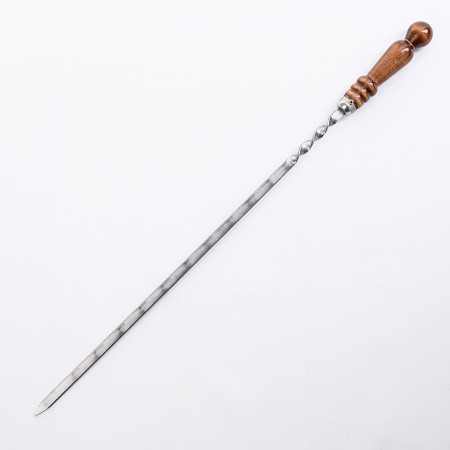 Stainless skewer 620*12*3 mm with wooden handle в Омске