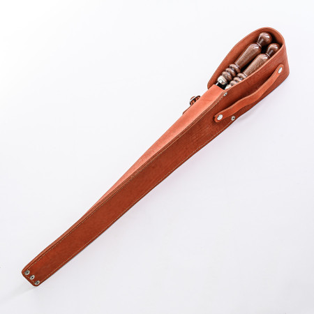 A set of skewers 670*12*3 mm in an orange leather case в Омске