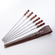 A set of skewers 670*12*3 mm in brown leather case в Омске
