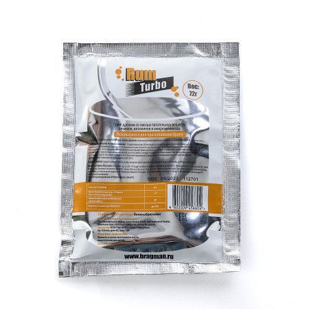 Turbo yeast alcohol BragMan "RUM TURBO" (72 gr) в Омске