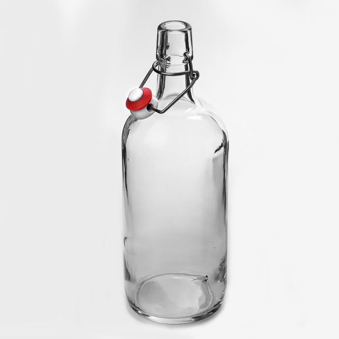 Бутылка бесцветная бугельная 1 литр в Омске